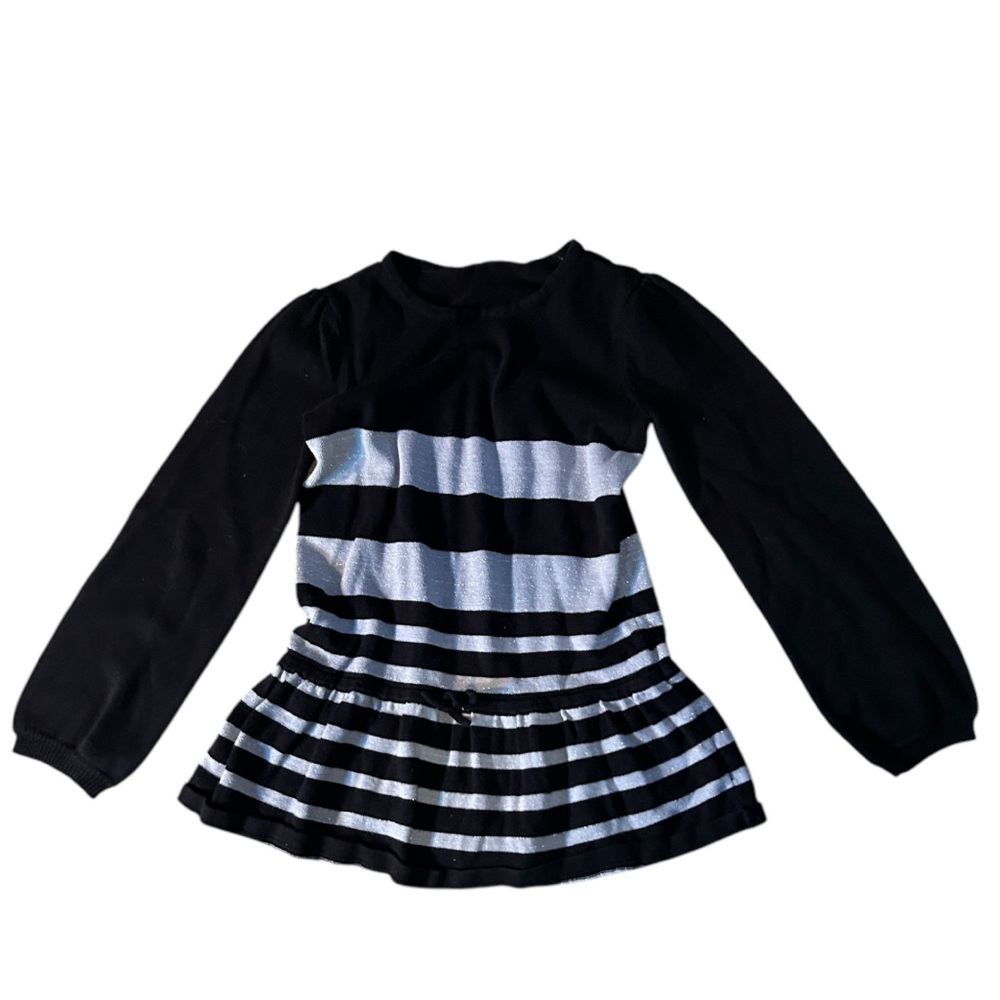 Black and White Striped Kids Shirt